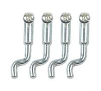 4 piezas de extremo de cable de pata de perro, conector fijo de un solo agujero para cables de cortacésped de 2 mm de diámetro, accesorio de repuesto de metal robusto para herramientas de cuidado del