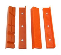 4 piezas de mordaza magnética suave de goma para banco de 4/5/6 pulgadas con fuertes imanes incrustados para proteger artículos delicados durante la sujeción (6 pulgadas naranja)