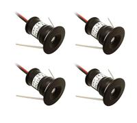 4 PIEZAS Empotrable Al Aire Libre Focos - 1W Focos Suelo Led Exterior, Mini Foco Empotrable LED De 12 V, Luz De Pared De Fondo Oculta IP65, Techo Pequeña De Concha Negra Para Escaleras ( Color : Neutr