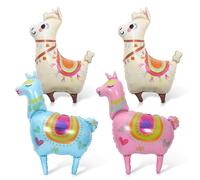 4 Piezas Globos de Papel de Alpaca, Gigante Globos de Alpaca, Globos de Aluminio de Lama, XXL Globo de Helio de Lama para Regalo Niños Cumpleaños Traje Fiesta Nupcial Boda