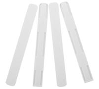 4 Piezas Guías de Cajón Adhesivas de Color Blanco Hips | Guias Telescopicas para Cajones, Flexible Rebabas, para Armarios y Taquillas, Carga Fuerte