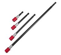4 Piezas Kit de Extensión de Broca 1/4 Vástago Hexagonal Rojo