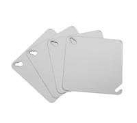 4 Piezas Placa de Cubierta Metálica Plana de 4 Pulgadas | Diseño Ciego, Resistente Intemperie, Protege Frente a Daños Físicos, para Cajas de Distribución y Conexiones