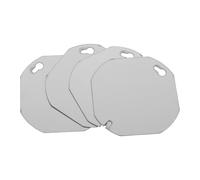 4 Piezas Placa Octogonal Plana de Acero Inoxidable | Acabado Limpio, Ajuste Seguro, para Aberturas de Pared y Conexiones Eléctricas, Uso Industrial
