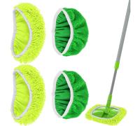 4 piezas Reutilizables Húmedo Pastillas de Recargas, Compatible con Swiffer Sweeper Mopa de Barrido en Seco Paños de Microfibra de limpieza Húmedo Paños de Piso de Madera de Limpieza del Hogar de 10 a