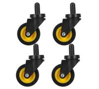 4 Piezas Ruedas Carrito Giratorias de Repuesto para Limpieza, Kit | Goma y Plástico, Rodaje Silencioso, Limpieza Fácil, para Carros de Almacén y Cocina