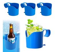 4 Piezas Soportes para Bebidas de Piscina, Portavasos de Piscina, Portavasos Colgantes para Piscina, Soportes de Plástico para Vasos de Piscina, para Bebidas, Teléfonos Móviles, Llaves, Carteras