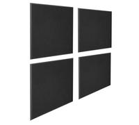 4 Piezas Tablero de Fieltro Autoadhesivo Negro, sin Taladro | Poliéster Resistente al Desgaste, para Aula y Dormitorio, Display y Diseño de Trabajos Infantiles y Mascarillas