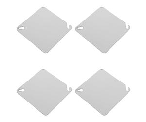 4 Piezas Tapa Ciega Metálica Plana de 4 Pulgadas | Diseño en Blanco, para Cajas de Empalme y Distribución, Uso en Cableado Doméstico, Color Plata