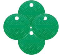 4 Piezas Tapa de Caja de Válvulas, Plástico Verde Redonda | Tapa Válvula de Aireación, para Cajas de Riego por Aspersión, Resistente Corrosión, Uso Exterior Estilo Aleatorio