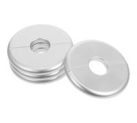 4 Piezas Tapa de Orificio para Escalera de Piscina, ABS Plata | Instalación Sencilla y Uso Reutilizable, para Piscina Enterrada y Exterior, Cubierta Redonda de Pasamanos