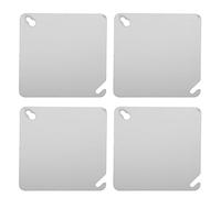 4 Piezas Tapa Metálica Ciega Plana de 4 Pulgadas para Caja | Placa Cuadrada, Acabado Plata, Montaje Sencillo, para Cajas Estándar y Cableado Doméstico