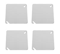 4 Piezas Tapa Metálica Plana de 4 Pulgadas para Caja | Diseño en Blanco, Montaje Sencillo, para Cajas Estándar Distribución, Acabado Plata