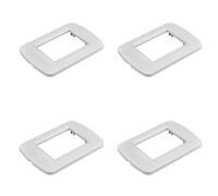 4 placas de plástico ovaladas, 3 módulos para caja 503, compatible con Bticino Living Light, color blanco completo, serie MBL