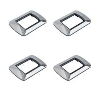4 placas de plástico ovaladas, 3 módulos para caja 503, compatible con Bticino Living Light, color cromado brillante, serie MBL
