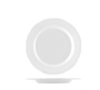 4 Platos Redondos Praga De Porcelana Blanca De 31 Cm Hecho En Italia