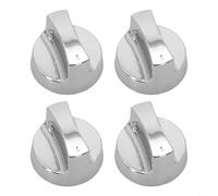 4 pomos de parrilla de gas, pomos de control galvanizados para barbacoa, accesorios de repuesto (sin base)