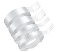 4 Rollos Cinta de Doble Cara Extrafuerte Transparente Reutilizable, Cinta de Doble Cara Adhesiva Transparente Nano Tape para Hogar Oficina, Cinta Adhesiva Lavable - 1cm x 3m/2cm x 3m