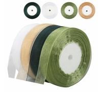4 Rollos Cinta de Organza Transparente Cinta de Gasa Cinta Decorativa