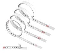 4 rollos de cinta métrica autoadhesiva, cinta métrica autoadhesiva, 1 metro de largo, 3 tipos de adhesivos, aguas residuales, divididas en el centro, cinta blanca, se puede utilizar en mesas de