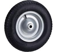 4 ruedas para carretilla, 4.80 x 4.00-8, con cámara de aire, rueda de repuesto con llanta de acero y válvula, rueda completa para cargas de hasta 120 kg, color