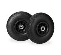 4 ruedas para carretilla, neumáticos de goma maciza antidesgaste, 3.00-4 pulgadas, eje de 20 mm, capacidad de hasta 80 kg, rueda de repuesto de 260 x 85 mm, color