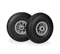 4 ruedas para carretilla, neumáticos de goma maciza antidesgaste, 3.00-4 pulgadas, eje de 20 mm, capacidad de carga de hasta 80 kg, rueda de repuesto de 260x85 mm, color y gris