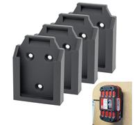 4 soportes de batería compatible con Parkside 20V, de pared | Bloqueo para baterías X20V PAP 2Ah 4Ah, fijación mediante tornillos para taller y furgoneta