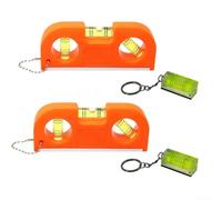 4 soportes magnéticos para herramientas de nivel de burbuja e instrumentos cuadrados de burbujas, base magnética fuerte, nivelación multiángulo, alta visibilidad, naranja, ligero, 70 g, 11 x 2 x 4,5