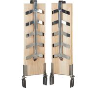 4 tablas para ahumar salmón, tabla para ahumar filetes de salmón, tabla de cedro, soportes de acero inoxidable inclinables, 46 x 15,5 cm, color natural