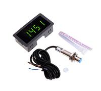 4 tacómetro digital LED medidor de velocidad RPM+sensor de interruptor de proximidad-NPN 12 V 9999 RPM probador de velocidad velocimetría sin contacto tacómetro Tach medidor de motor eléctrico -