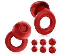 4 tamaños Reemplazable Tapones Oidos Ruido Dormir,Tapones oidos ruido dormir,Tapone Oído de Silicona Reutilizables Lavableques,Protección Auditiva,para dormir, concentrarse o viajar,rojo