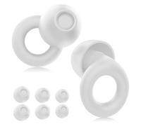 4 tamaños Reemplazable Tapones Oidos Ruido Dormir,Tapones oidos ruido dormir,Tapone Oído de Silicona Reutilizables Lavableques,Protección Auditiva,para dormir, concentrarse o viajar,blanco