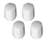 4 Tapas de radiador de plástico blanco a presión, tapa de válvula de radiador, tapa de radiador de plástico blanco para interruptor de volante de mano de colector de calefacción de suelo (largo)