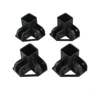 4 Tapas Plástico para Patas Carpa 34x34mm Tornillo | para Ajuste perfecto 34x34mm, plástico , evita vibraciones, protege extremos, instalación con tornillo
