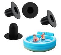 4 Tapones de Repuesto para Piscina sobre el Suelo, Tapones de Pared de Piscina, Tapón de Orificio de Colador y Bomba de Filtro, Compatible con Intex y Bestway, Tapones de Goma para Piscinas