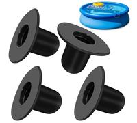 4 tapones para piscina, tapones de cierre para piscina, tapones de drenaje, tapones de filtro, tapones de invierno, accesorios para piscina Bestway IntexPools, color negro