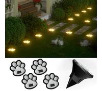 4 Uds. De luz Solar para exteriores con garra de perro, lámpara LED de ahorro de energía para césped, iluminación de paisaje de animales para jardín, Patio, escalera, decoración de acampada