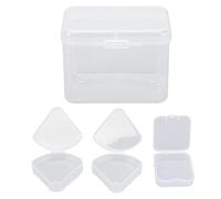 4 Uds Esponja para Maquillaje Funda, Soporte Diferentes Formas Transparente portátil Impermeable Puff Protector contenedor
