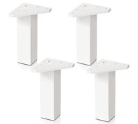 4 un. Pata pie cuadrada para Mueble en resina plastica ABS ANTIHUMEDAD 40x40mm altura 150mm blanco