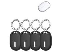 4 unidades de fundas para Xiaomi Smart Tag Localizador de llaves yystao Funda de silicona compatible con Xiaomi Smart Tag Incluye cordón (negro)