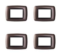 4 unidades, placas compatibles con Bticino Living, placas de plástico abombado 3/4/7 plazas, para soportes azules - Kit de 4 unidades