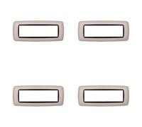 4 unidades, placas compatibles con Bticino Living, placas de plástico abombado 3/4/7 plazas, para soportes azules - Kit de 4 unidades