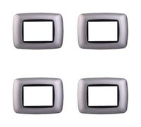4 unidades, placas compatibles con Bticino Living, placas de plástico abombado 3/4/7 plazas, para soportes azules - Kit de 4 unidades