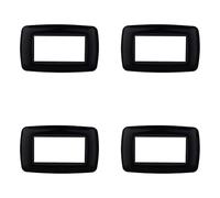 4 unidades, placas compatibles con Bticino Living, placas de plástico abombado 3/4/7 plazas, para soportes azules - Kit de 4 unidades