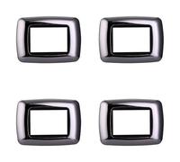 4 unidades, placas compatibles con Bticino Living, placas de plástico abombado 3/4/7 plazas, para soportes azules - Kit de 4 unidades