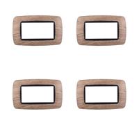 4 unidades, placas compatibles con Bticino Living, placas de plástico abombado 3/4/7 plazas, para soportes azules - Kit de 4 unidades