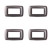 4 unidades, placas compatibles con Bticino Living, placas de plástico abombado 3/4/7 plazas, para soportes azules - Kit de 4 unidades