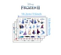 4 unids/set de pegatinas de tatuaje temporales de dibujos animados de Disney Frozen II, tatuaje impermeable para regalo divertido de fiesta de cumpleaños