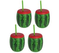 4 Vasos de Cocktel con Pajita Forma de Fruta Watermelon 1000ml 650-1000ml
